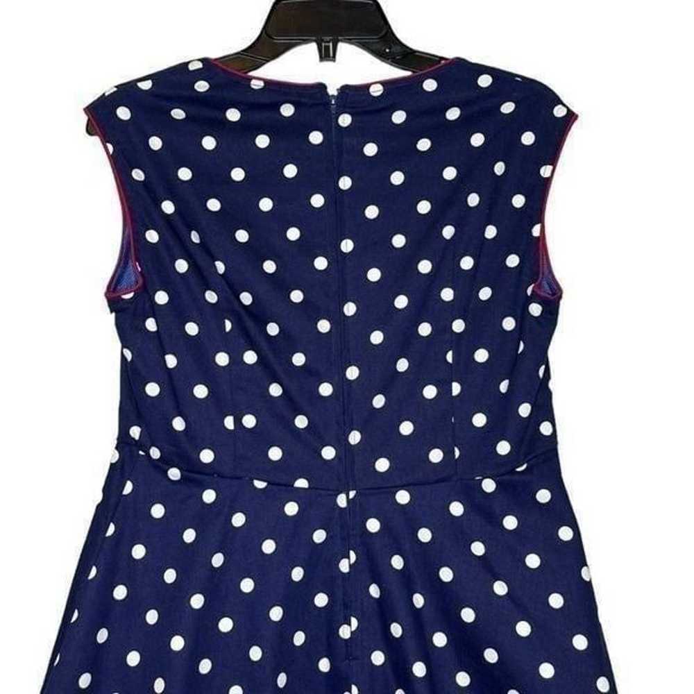 Lindy Bop Blue and White Polka Dot 1950s Swing Dr… - image 3