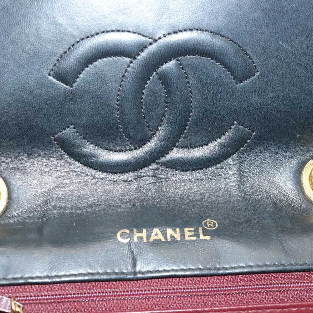 Chanel CHANEL V Stitch Shoulder Bag Lamb Skin Bla… - image 10