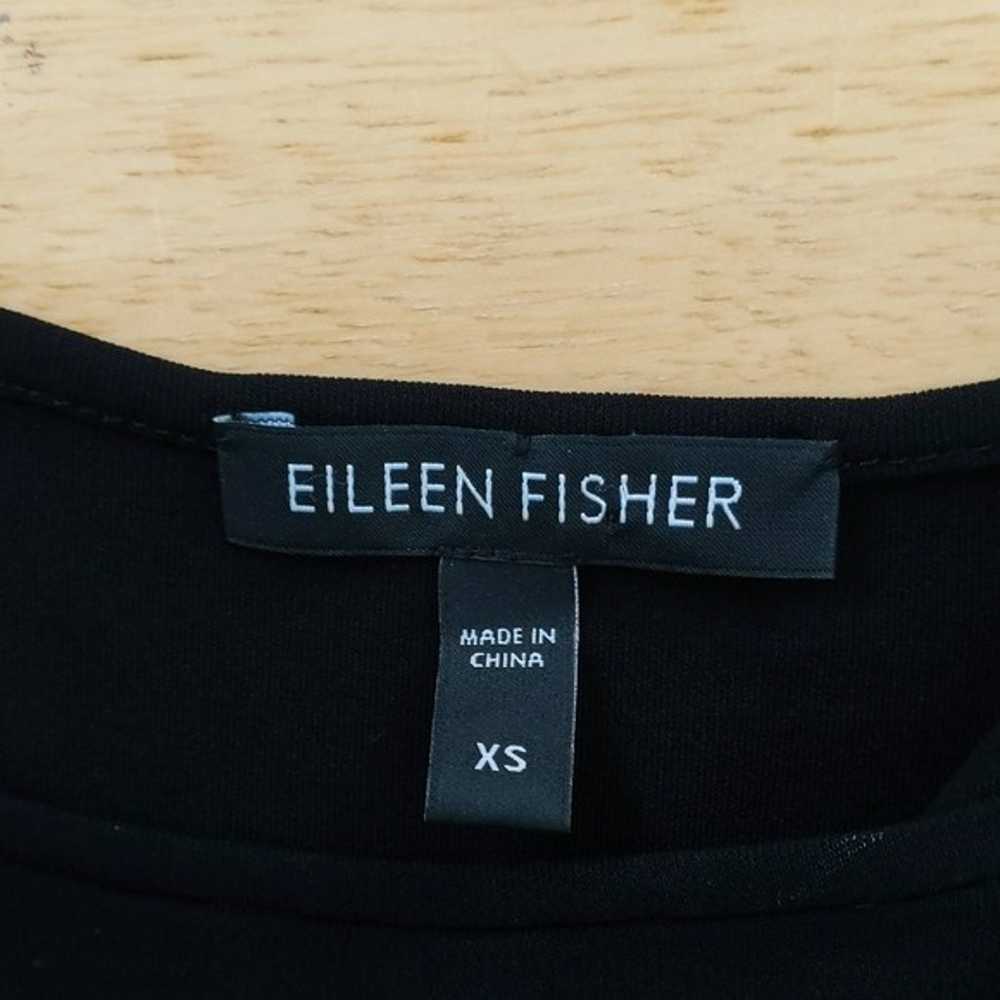 Eileen Fisher Black Silk Tank Mini Dress - image 3