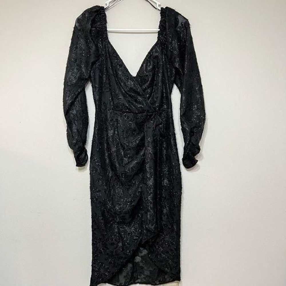 Astr the Black Long Sleeve Dress High Low Midi Dr… - image 1