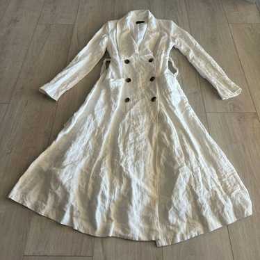 Bardot Linen Blend Shirt Dress size xs off white