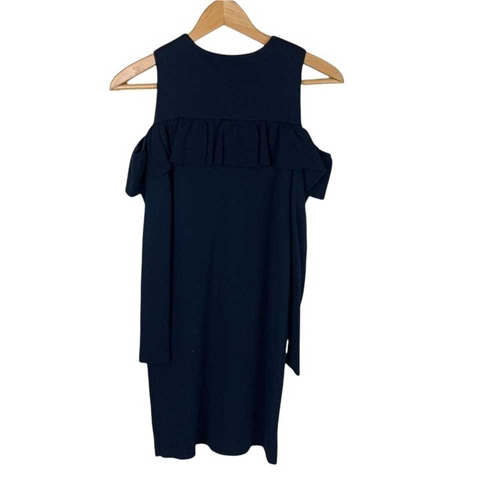 Zara Knit Black Cold Shoulder Long Sleeve Round N… - image 3