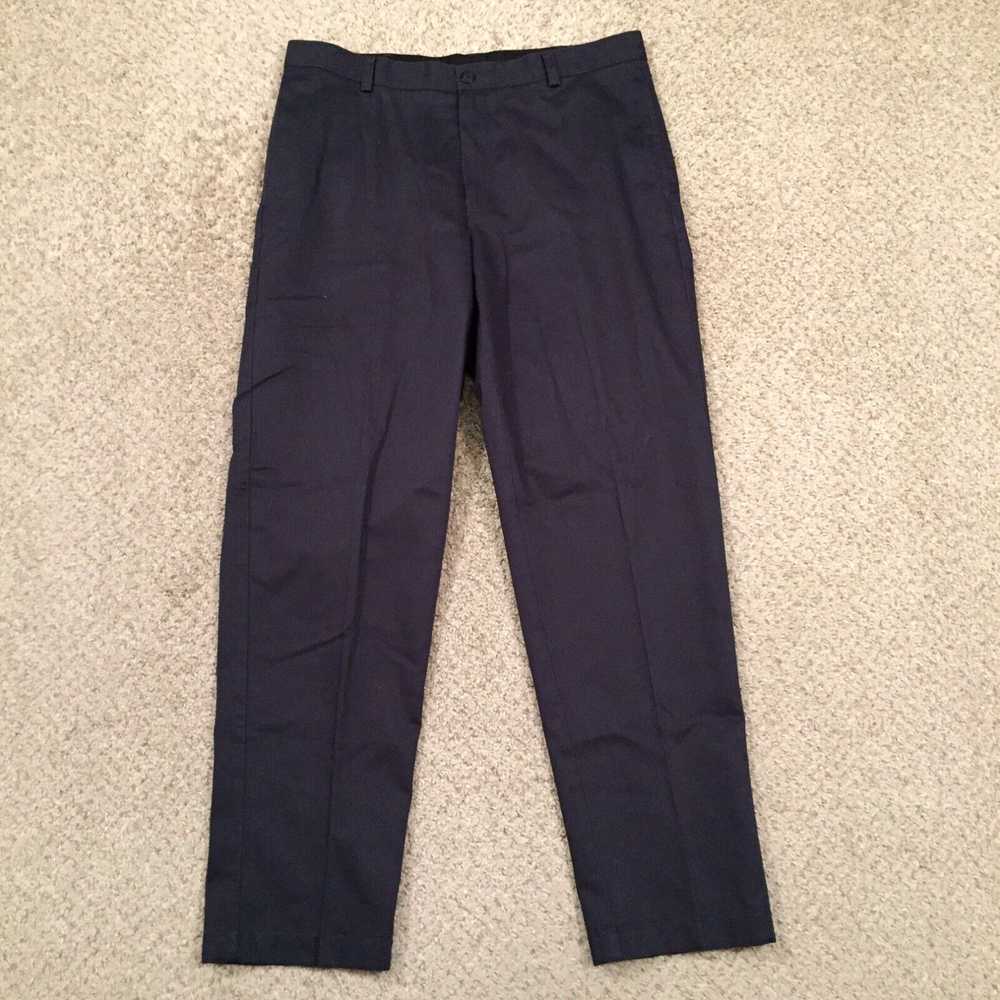 Vintage LL Bean Pants Men's Size 35 Blue Flat Fro… - image 1