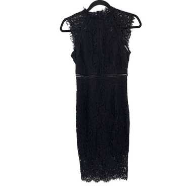 Bardot Dress Lace Panel shift black size 2 XS - image 1