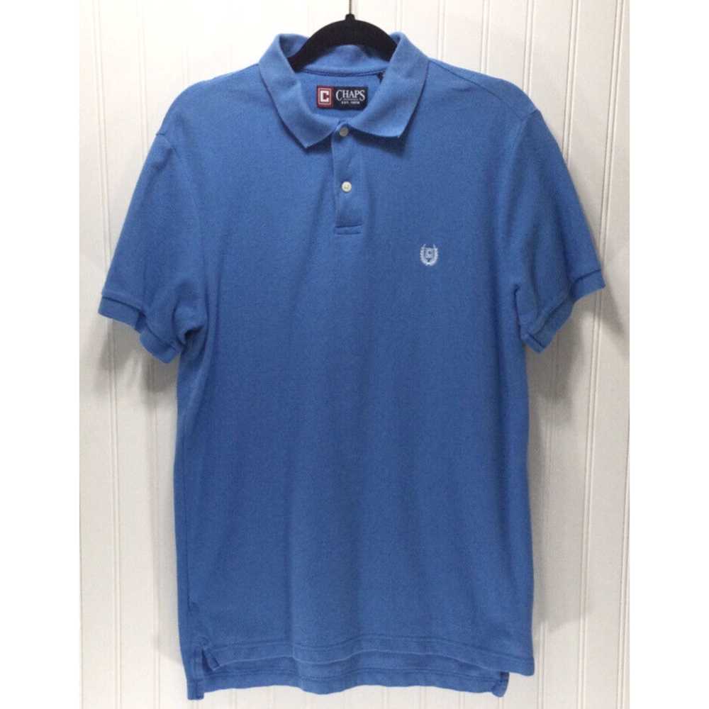 Chaps CHAPS Mens Size M Blue Polo Shirt Short Sle… - image 1