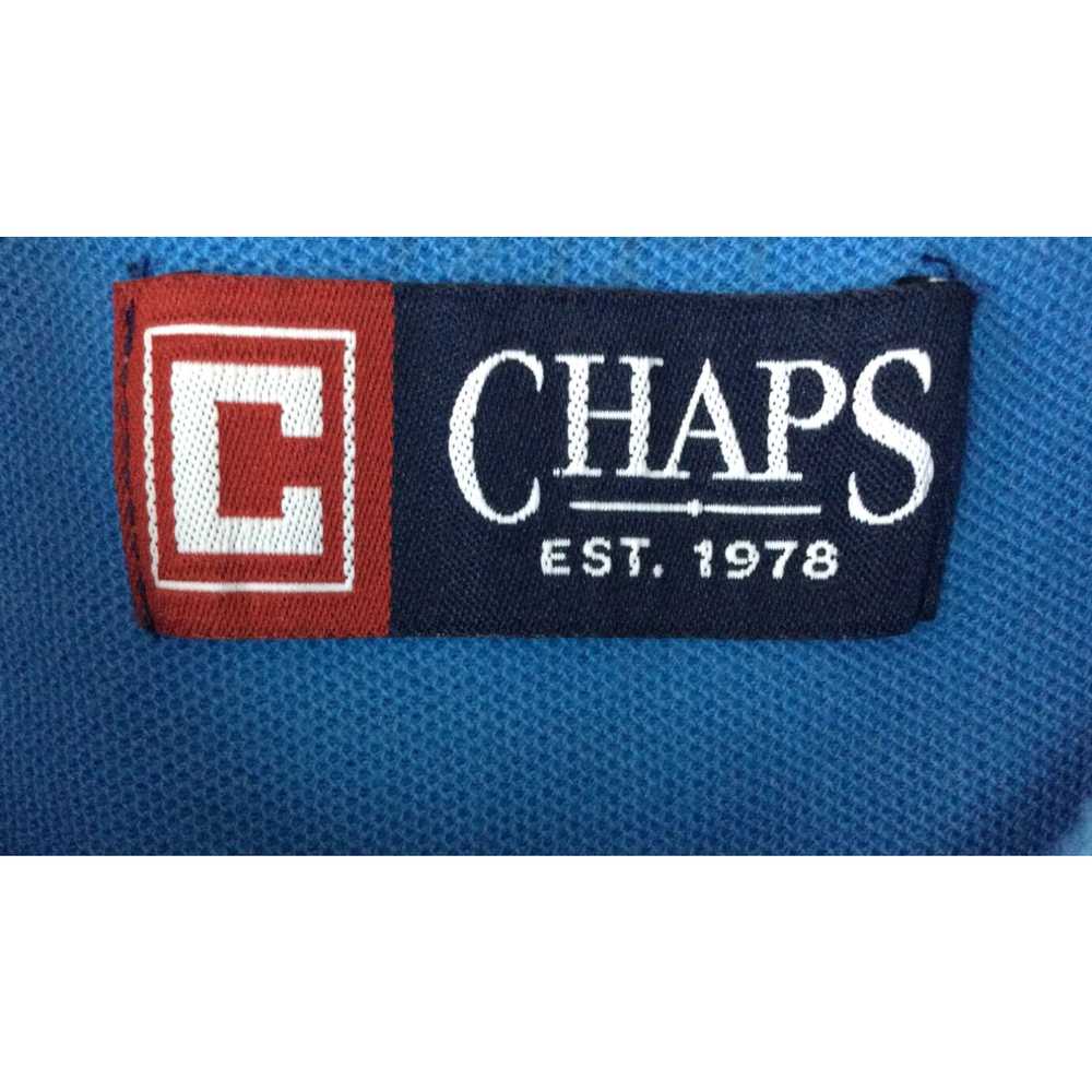 Chaps CHAPS Mens Size M Blue Polo Shirt Short Sle… - image 3