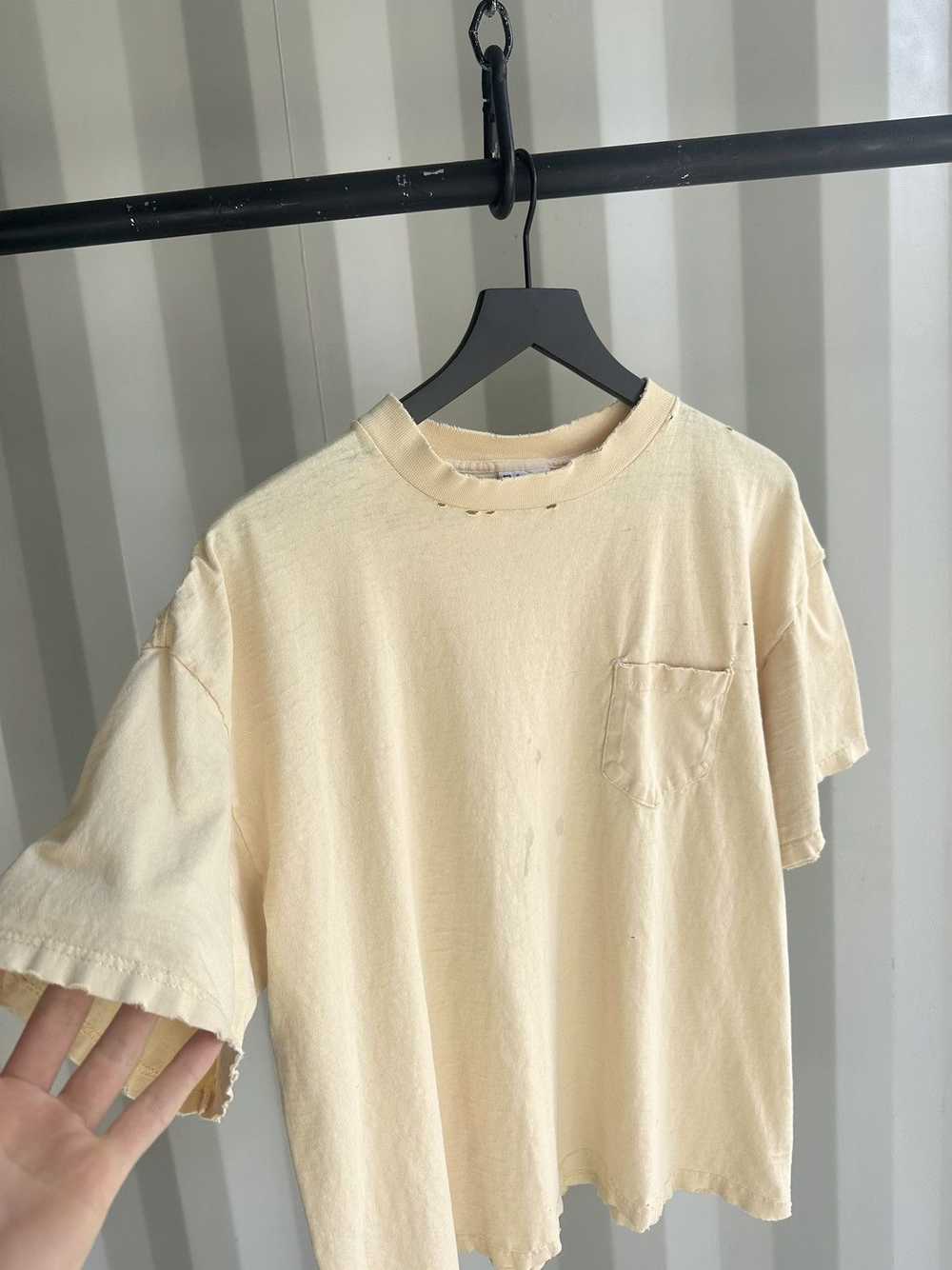 Vintage Sun Faded Tee Shirt Thrashed Distressed - image 2