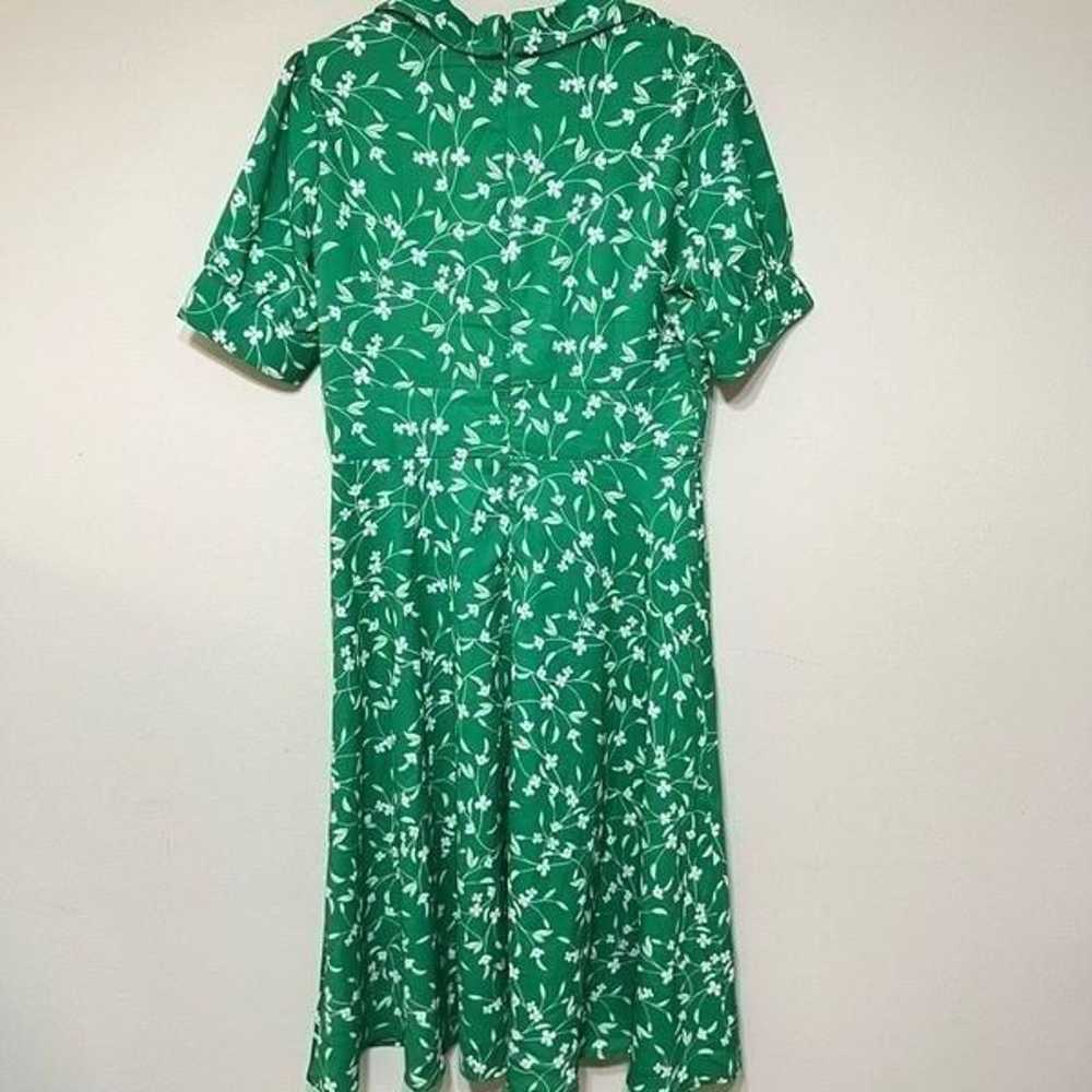 Alexia Admor Green Floral Fit & Flare Dress 10 Wo… - image 8