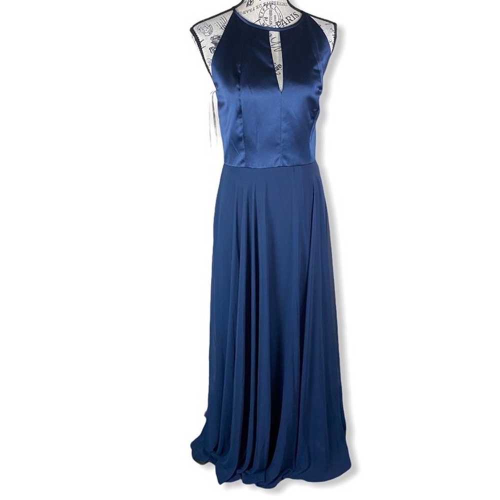 After Six Halter neck Front Keybole Chiffon Gown-… - image 1