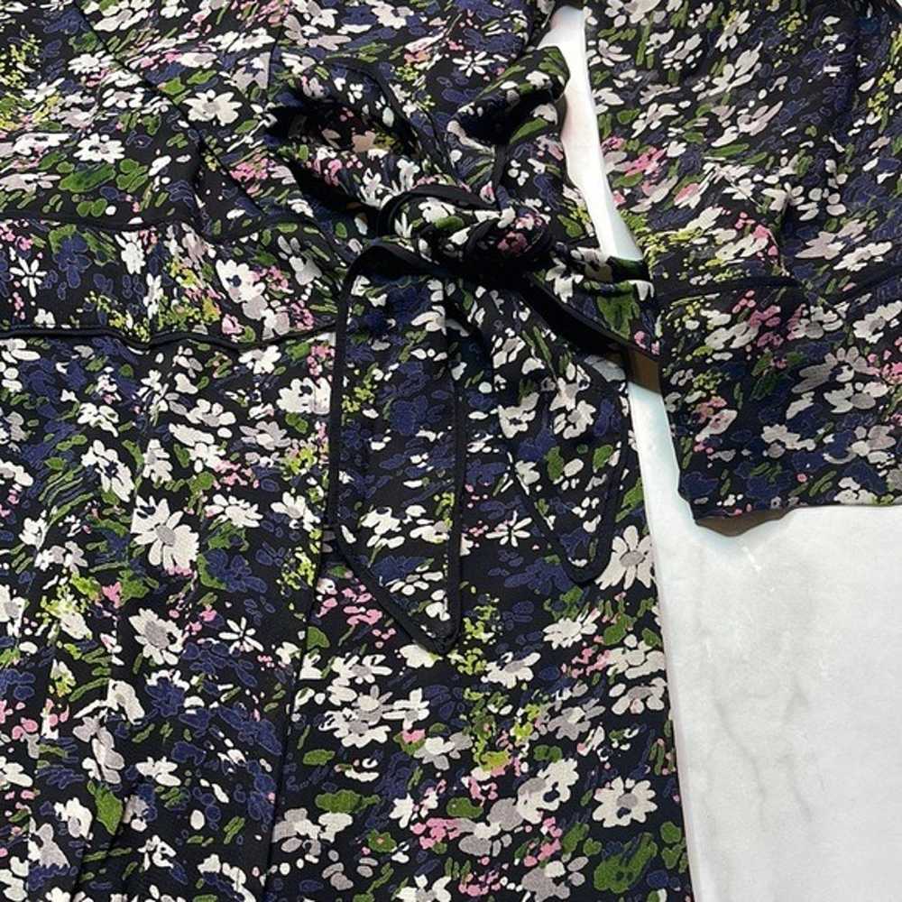 GANNI Floral Georgette Wrap Midi Dress Size 2 - image 7