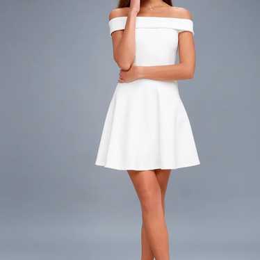 Lulus white off shoulder dress XS