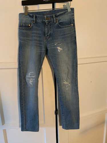 Saint Laurent Paris SS16 Medium Wash Denim Jeans