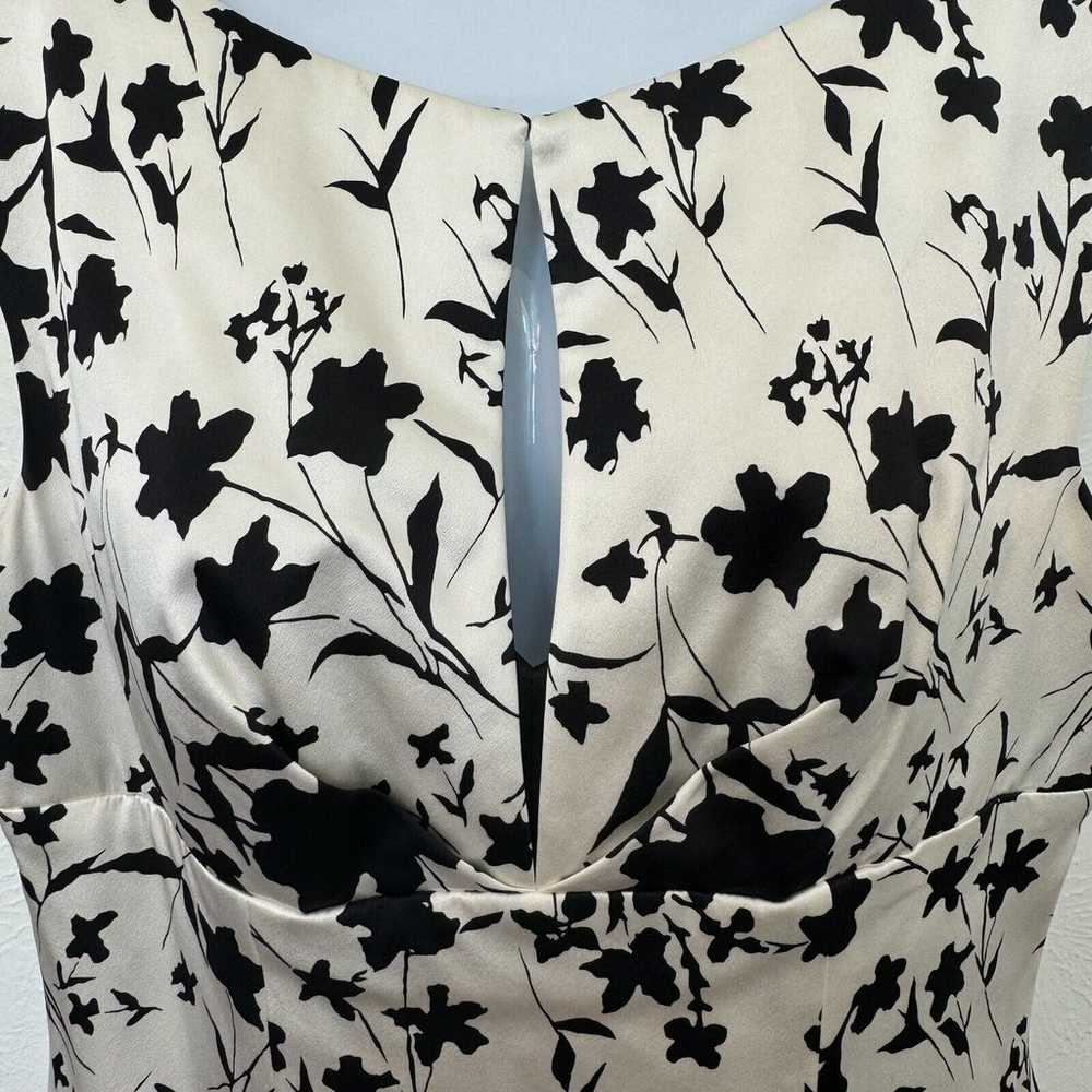 NWOT Kay Unger 12 Black White Floral Sheath Dress… - image 12
