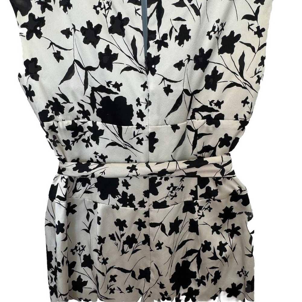 NWOT Kay Unger 12 Black White Floral Sheath Dress… - image 8