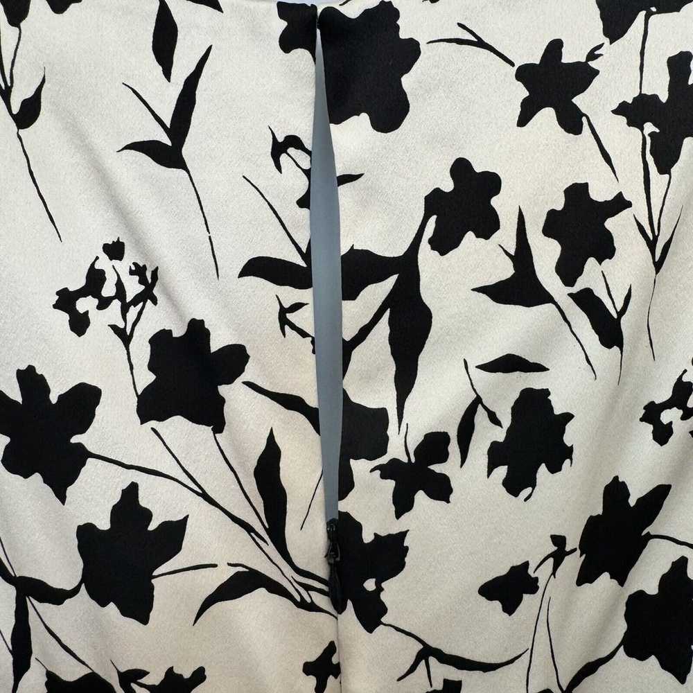 NWOT Kay Unger 12 Black White Floral Sheath Dress… - image 9