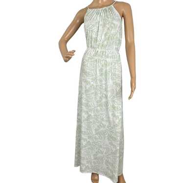 Kaileigh Jersey Knit Stretch Halter Dress White M… - image 1