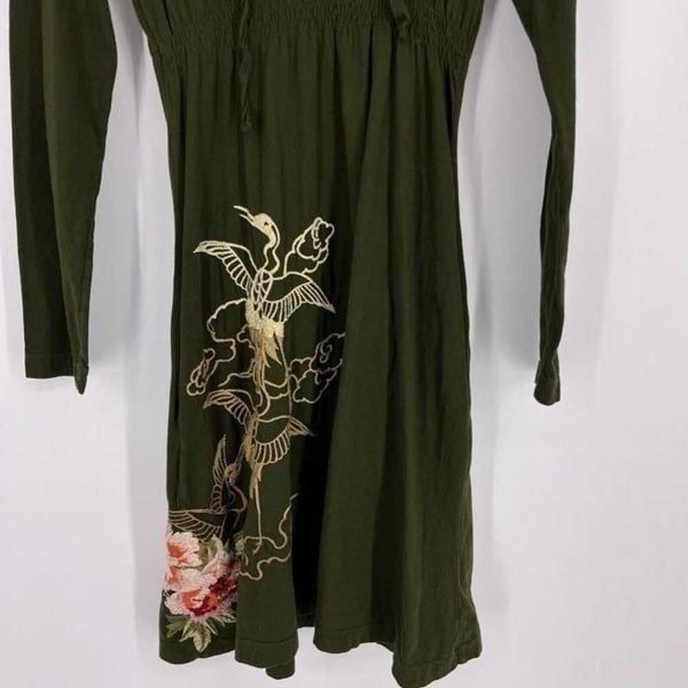 Johnny Was JWLA Dress Size XS Green Hooded Knit E… - image 3