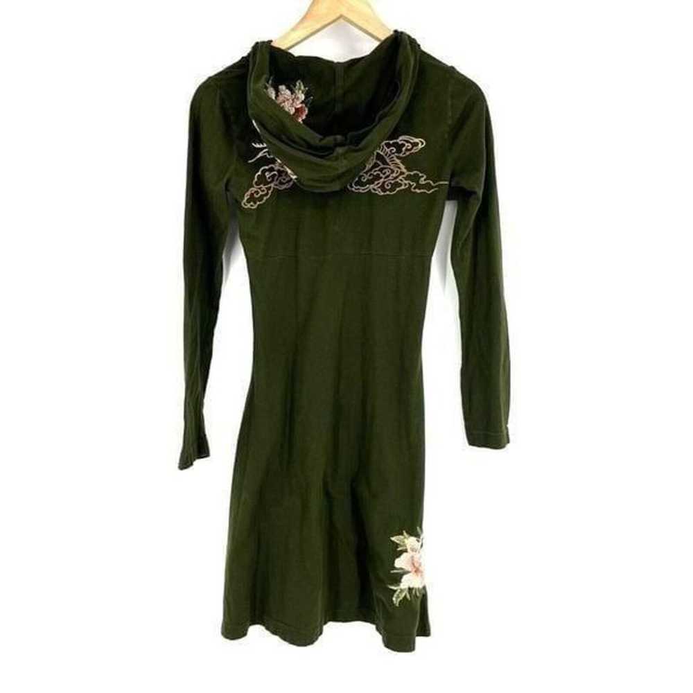 Johnny Was JWLA Dress Size XS Green Hooded Knit E… - image 7
