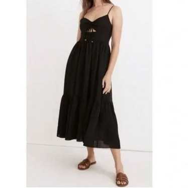 Madewell Black Summer Midi Dress with Cutout 8 - image 1