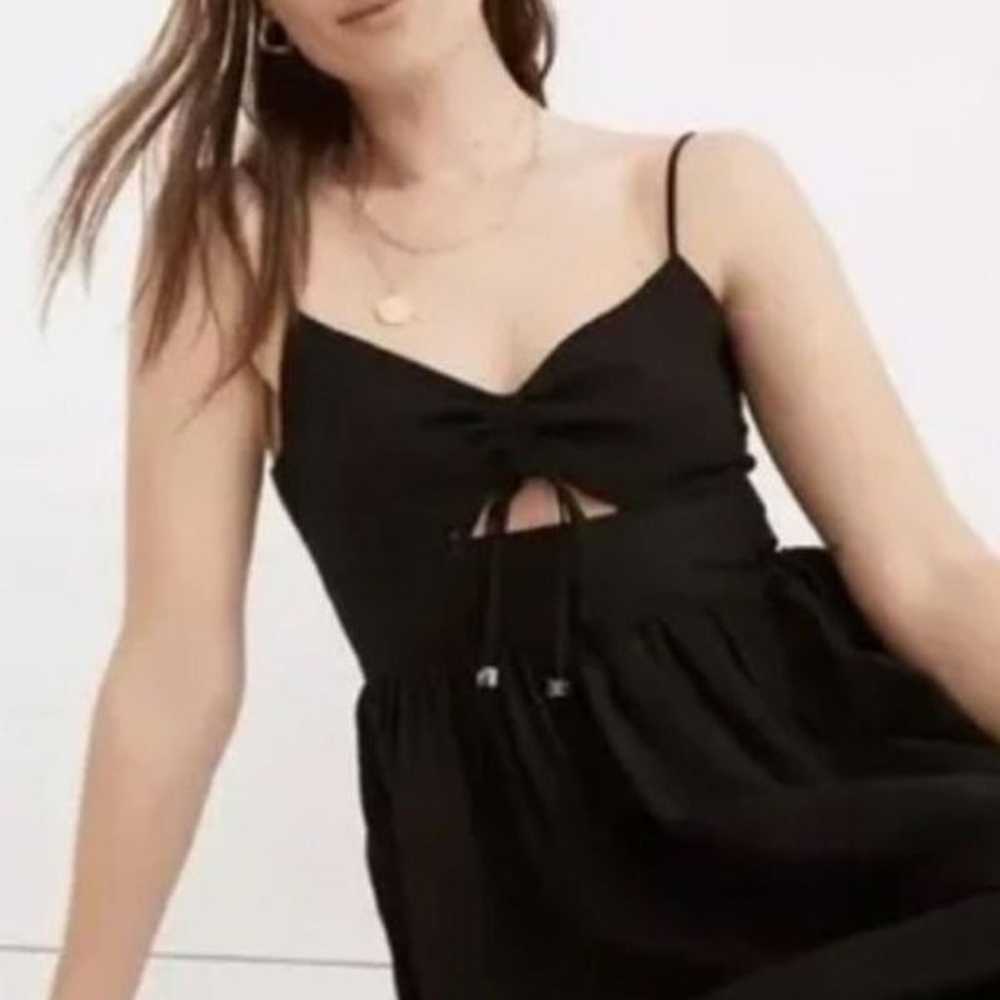 Madewell Black Summer Midi Dress with Cutout 8 - image 3