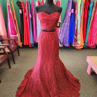 Alyce 1293 Red/Black Size 10 Two-Piece Prom/Eveni… - image 1