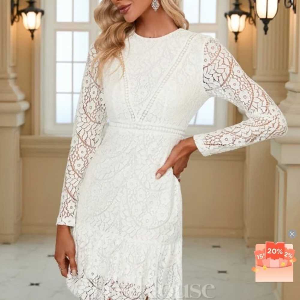 JJS house white lace dress - image 8