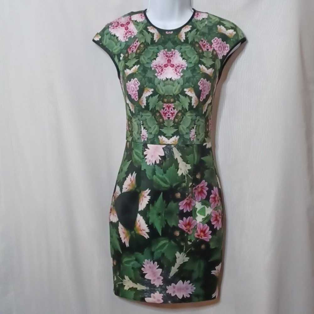TED BAKER London Women's Green Floral Dress  With… - image 3