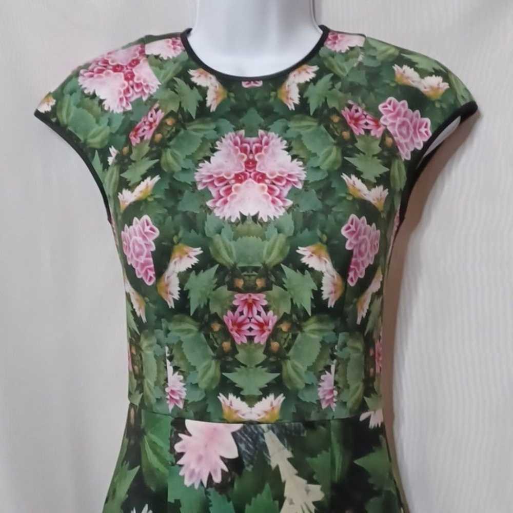 TED BAKER London Women's Green Floral Dress  With… - image 4