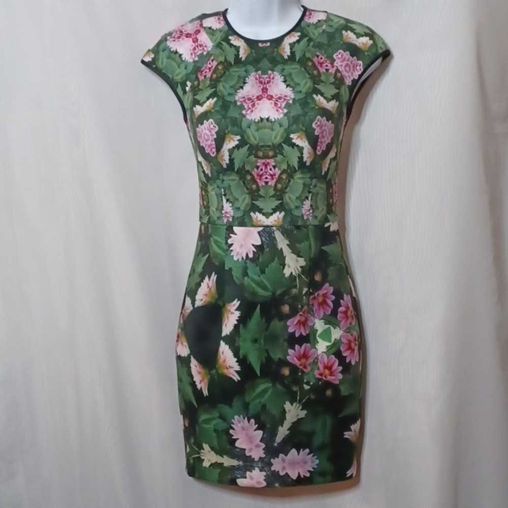 TED BAKER London Women's Green Floral Dress  With… - image 7