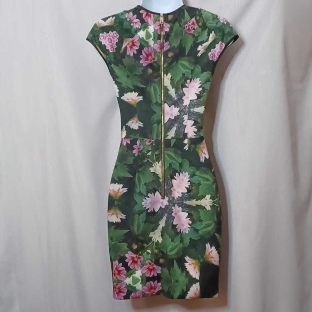 TED BAKER London Women's Green Floral Dress  With… - image 8