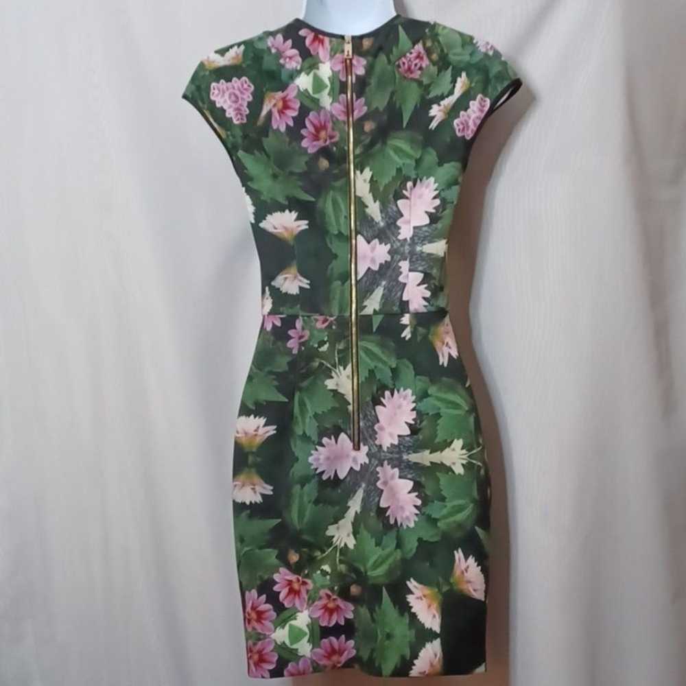 TED BAKER London Women's Green Floral Dress  With… - image 9