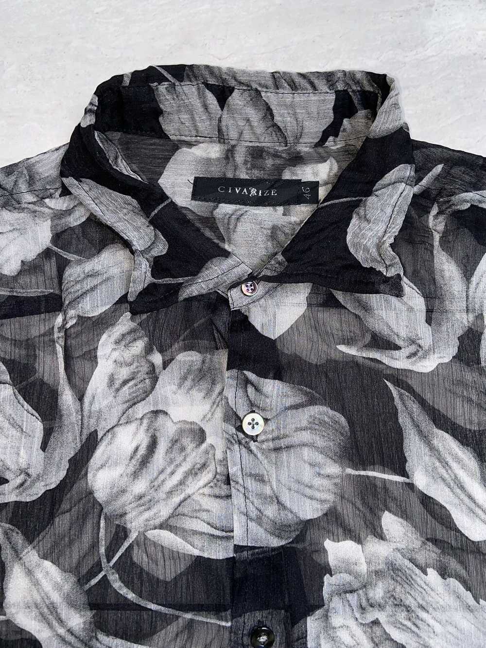 Civarize CIVARIZE Floral Patterned Mesh Shirt - image 10