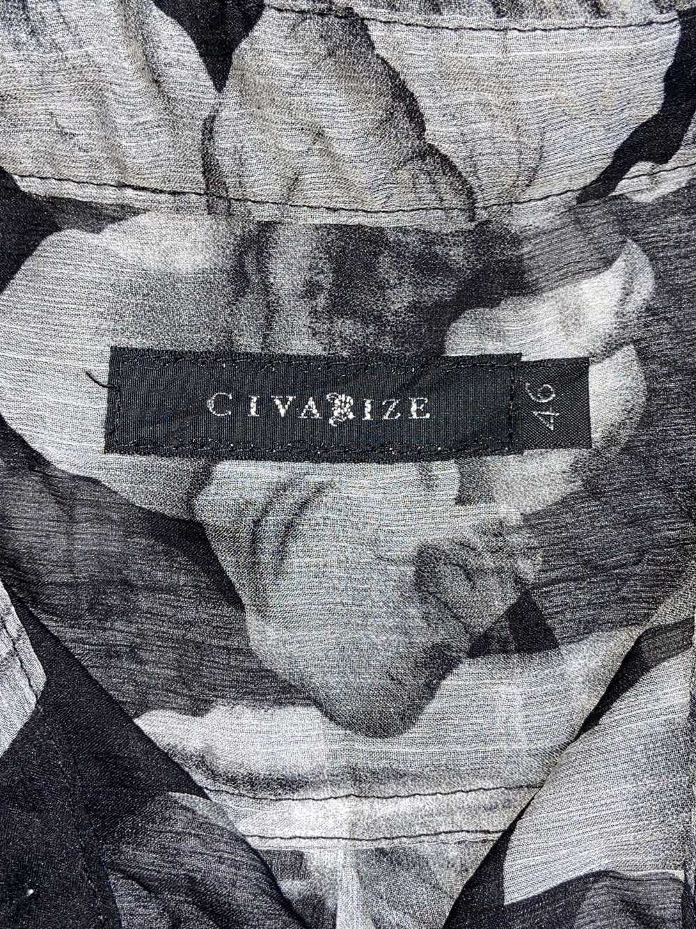 Civarize CIVARIZE Floral Patterned Mesh Shirt - image 12