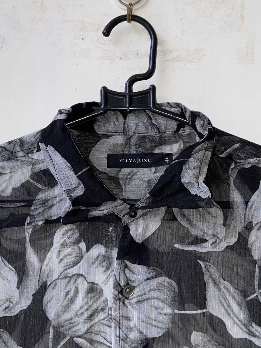 Civarize CIVARIZE Floral Patterned Mesh Shirt - image 5