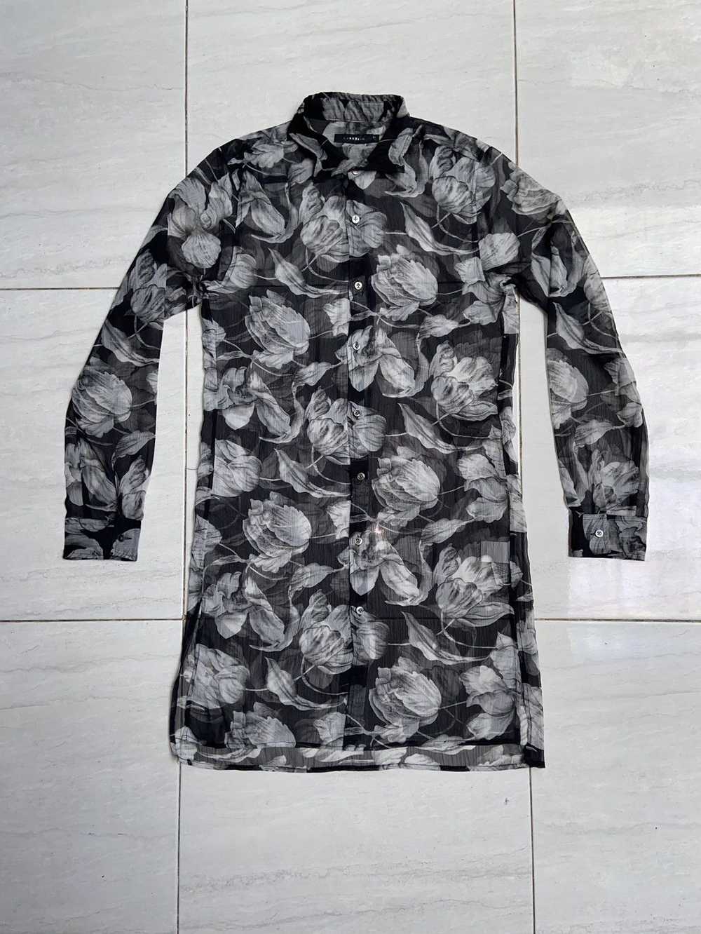 Civarize CIVARIZE Floral Patterned Mesh Shirt - image 6