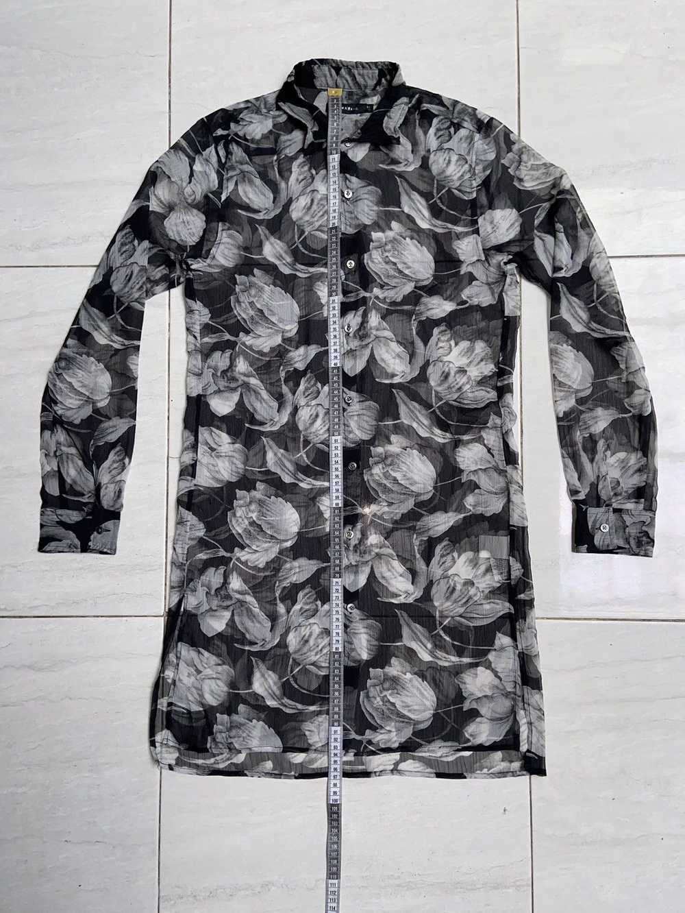 Civarize CIVARIZE Floral Patterned Mesh Shirt - image 7