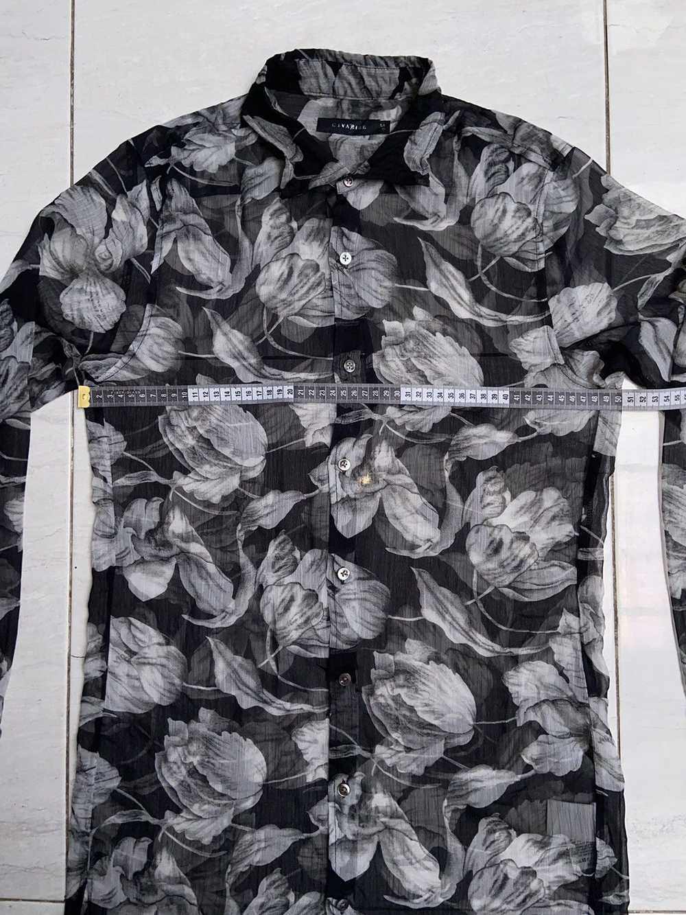 Civarize CIVARIZE Floral Patterned Mesh Shirt - image 8