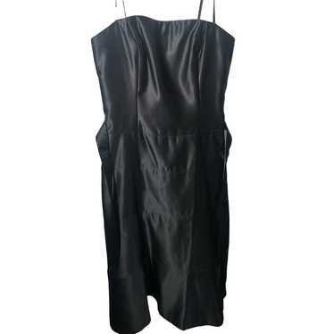 BCBGMAXAZRIA Black Thin Strap Tulle Skirt Satin C… - image 1