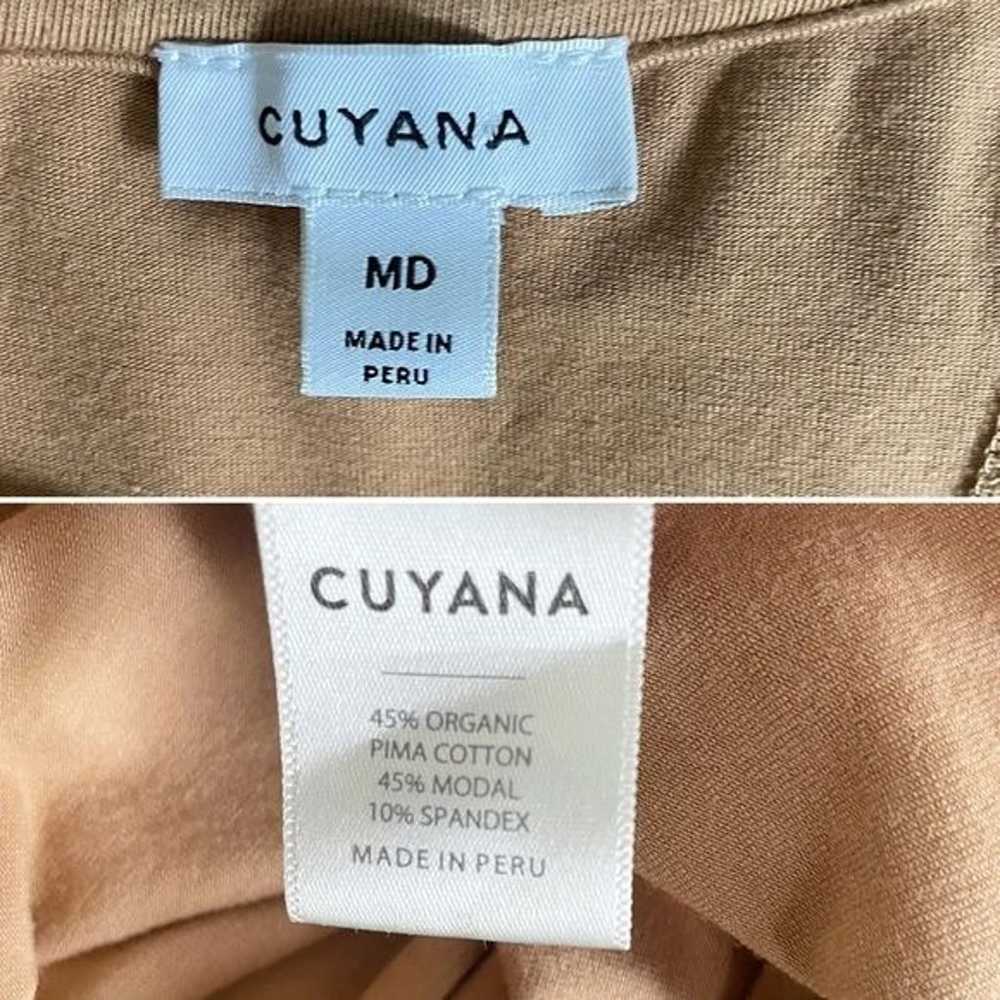 CUYANA tan crape back sleeveless t-shirt dress M - image 12