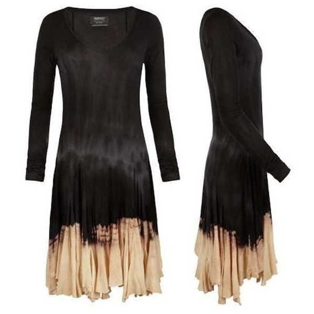 All Saints Dissolve Dress Black Dip Dyed Handkerc… - image 1