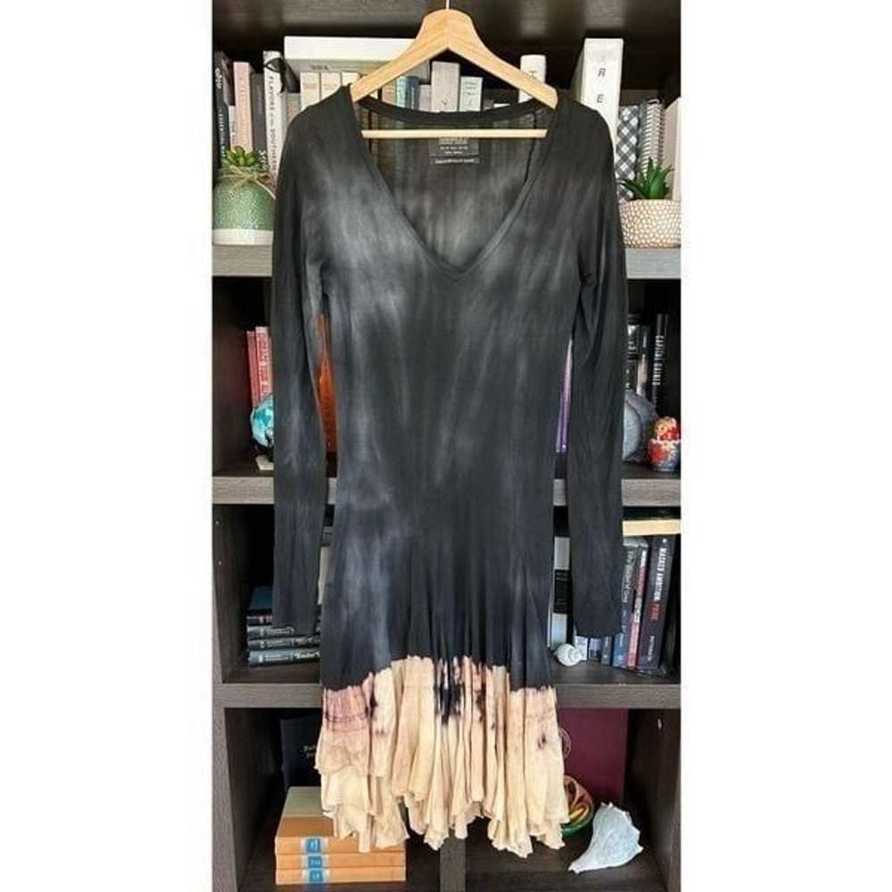 All Saints Dissolve Dress Black Dip Dyed Handkerc… - image 2