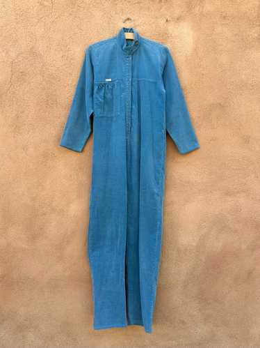 Blue Corduroy Coveralls by Wrangler - 1970's