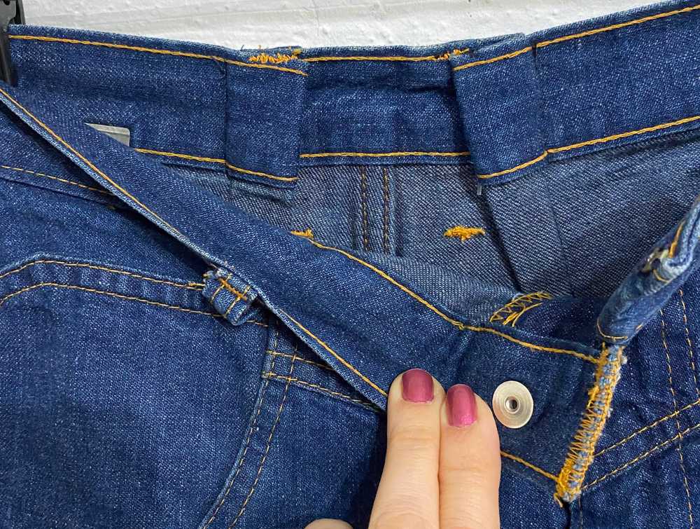 70s womens jeans / 1970s dark wash denim womens j… - image 9