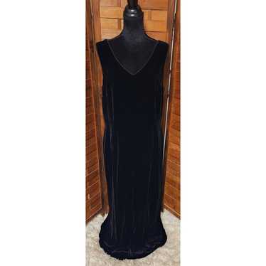 Donna Morgan Size 16 Silk Velvet Sleeveless Black… - image 1