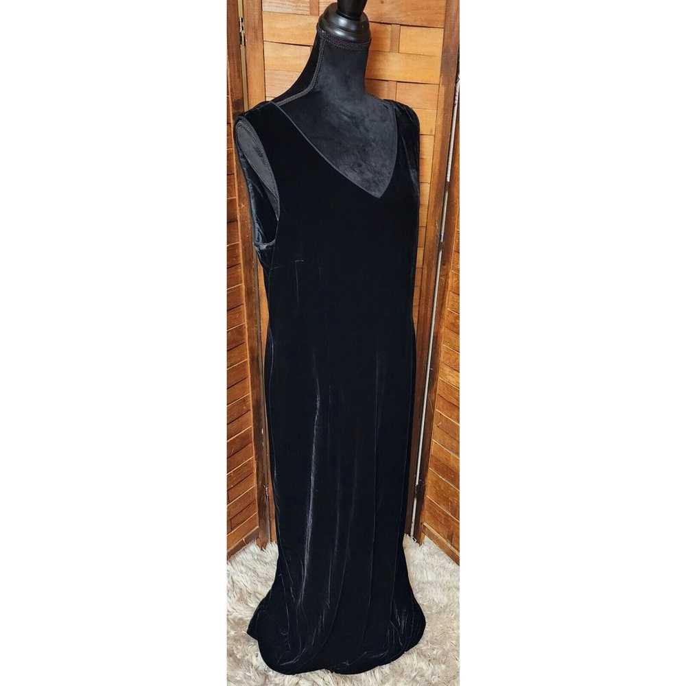 Donna Morgan Size 16 Silk Velvet Sleeveless Black… - image 2
