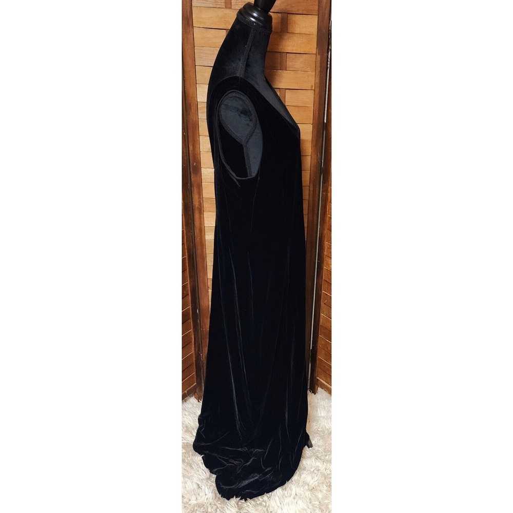 Donna Morgan Size 16 Silk Velvet Sleeveless Black… - image 3