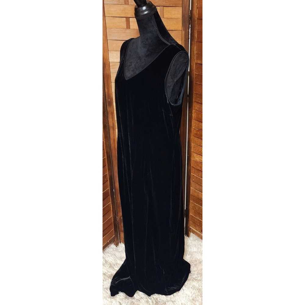 Donna Morgan Size 16 Silk Velvet Sleeveless Black… - image 4