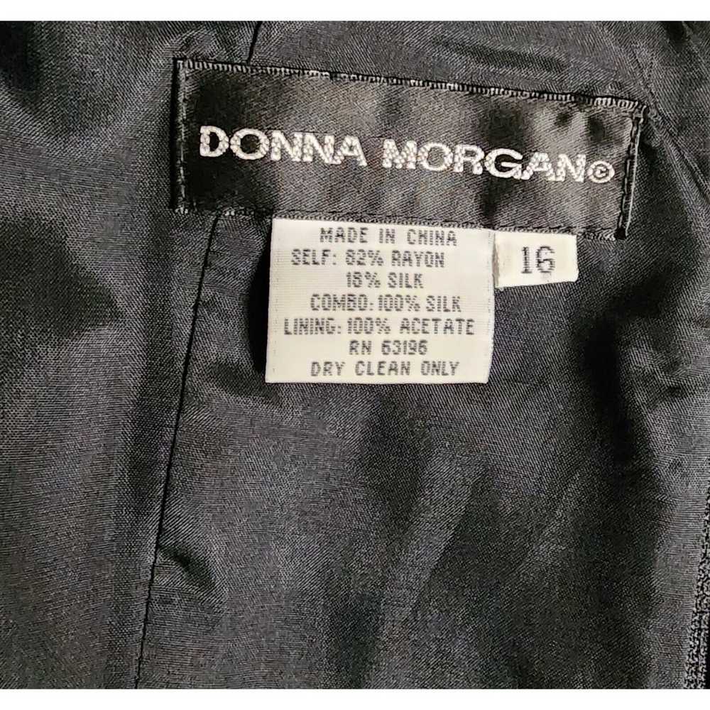 Donna Morgan Size 16 Silk Velvet Sleeveless Black… - image 8