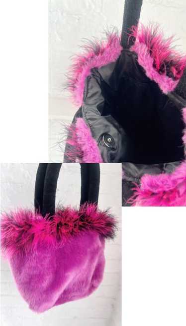 y2k feather furry bag