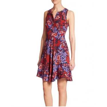 Rebecca Taylor Kyoto Floral Silk Dress in Multi